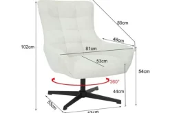 Sale Draaifauteuil Pearl Naomi Ronde Fauteuils|Draaifauteuils