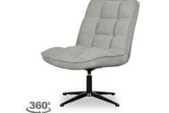 Draaifauteuils-Label51 Draaifauteuil Stone WU-65.008 Vince