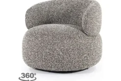 Draaifauteuil Taupe 96108 Maeve Ronde Fauteuils