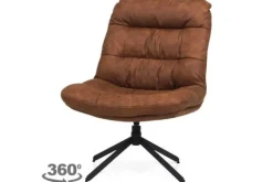 Draaifauteuils-Singer Draaistoel cognac Tygo