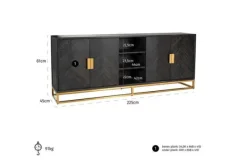 Dressoir 210232 Blackbone goud Dressoirs