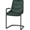 Eetkamerstoelen-Olijk Eetkamer fauteuil velvet green Knus