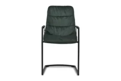 Eetkamerstoelen-Olijk Eetkamer fauteuil velvet green Knus