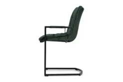 Eetkamerstoelen-Olijk Eetkamer fauteuil velvet green Knus