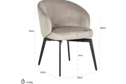 Best Eetkamerstoel 211693 Amphara Eetkamerstoelen