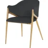 Eetkamerstoel 210827 Antraciet Velvet Gwen Eetkamerstoelen