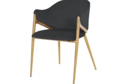 Eetkamerstoel 210827 Antraciet Velvet Gwen Eetkamerstoelen