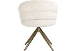 Eetkamerstoelen-Richmond Interiors Eetkamerstoel 212411 Beige Chenille Zendaya