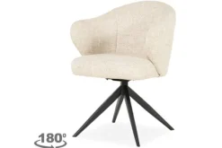 Eetkamerstoelen-Eleonora Meubelen Eetkamerstoel 96340 beige Connor