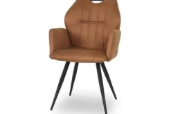 Eetkamerstoelen-Olijk Eetkamerstoel - cognac Ozark