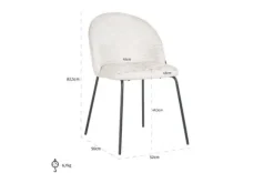 New Eetkamerstoel 211212 Cream Fusion Alyssa Eetkamerstoelen