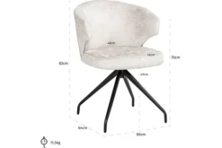 New Eetkamerstoel 211913 Cream Fusion Milly Eetkamerstoelen