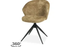 Eetkamerstoelen-Olijk Eetkamerstoel - curry Brynn