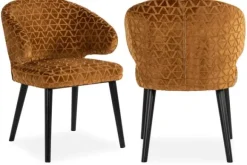 Eetkamerstoelen-Richmond Interiors Eetkamerstoel 212795 Gold Triangle Indigo