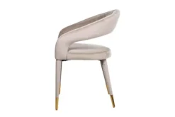Eetkamerstoelen-Richmond Interiors Eetkamerstoel 210753 Khaki Velvet Gia