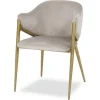 New Eetkamerstoel 210828 Khaki Velvet Gwen Eetkamerstoelen