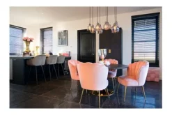 Clearance Eetkamerstoel 210178 Khaki Velvet Pippa Eetkamerstoelen