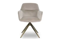 Eetkamerstoelen-Richmond Interiors Eetkamerstoel 210890 Khaki Velvet Aline
