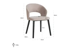 New Eetkamerstoel 211065 Khaki Velvet Savoy Eetkamerstoelen