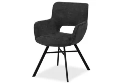 Eetkamerstoelen-Olijk Eetkamerstoel - Miami Black Seta