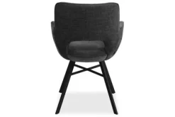 Eetkamerstoelen-Olijk Eetkamerstoel - Miami Black Seta