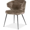 Eetkamerstoelen-Richmond Interiors Eetkamerstoel 212570 Stone Chenille Xandra