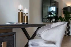 Eetkamerstoelen-Richmond Interiors Eetkamerstoel 210467 Stone Velvet Indigo