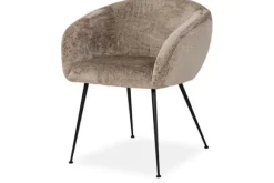 Online Eetkamerstoel 211912 Taupe Chenille Ruby Eetkamerstoelen