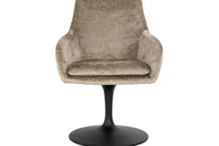 Eetkamerstoelen-Richmond Interiors Eetkamerstoel 211952 Taupe Chenille Marlon