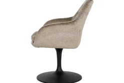 Eetkamerstoelen-Richmond Interiors Eetkamerstoel 211952 Taupe Chenille Marlon