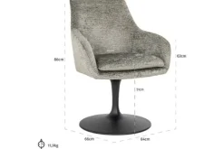 Discount Eetkamerstoel 211950 Thyme Fusion Marlon Eetkamerstoelen