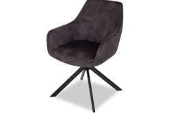 Discount Eetkamerstoel - Velvet Graphite Salma Eetkamerstoelen