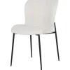 Eetkamerstoelen-Richmond Interiors Eetkamerstoel 210624 White Bouclé Darby