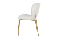 Eetkamerstoelen-Richmond Interiors Eetkamerstoel 210623 White Bouclé Odessa