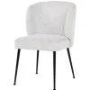 Clearance Eetkamerstoel 210658 White Bouclé Fallon Eetkamerstoelen