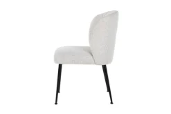 Clearance Eetkamerstoel 210658 White Bouclé Fallon Eetkamerstoelen