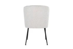 Clearance Eetkamerstoel 210658 White Bouclé Fallon Eetkamerstoelen