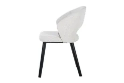 Eetkamerstoelen-Richmond Interiors Eetkamerstoel 211066 White Bouclé Savoy
