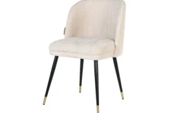 Eetkamerstoelen-Richmond Interiors Eetkamerstoel 210855 White Chenille Alicia