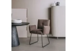 Eetkamerstoelen-Tower Living Eetkamerstoel AI 0132 Dark Brown  Dante