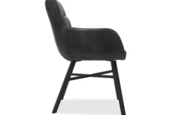 Eetkamerstoelen-Olijk Eetkamerstoel Anthracite Ravion