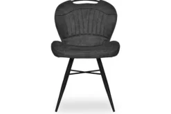 Eetkamerstoelen-Olijk Eetkamerstoel Anthracite Daphna