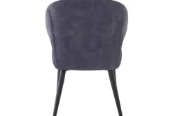 Eetkamerstoelen-Livingfurn Eetkamerstoel Anthracite Velvet Donna