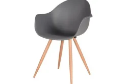 Eetkamerstoelen-Label51 Eetkamerstoel Antraciet FF-45.008 Parma