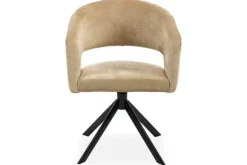 Eetkamerstoelen-SitSmart Eetkamerstoel Be Handsome Sand Ekoda