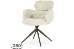 Eetkamerstoelen-Eleonora Meubelen Eetkamerstoel Beige 96502 Darcio