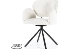 Eetkamerstoelen-Eleonora Meubelen Eetkamerstoel Beige 96119 Rosalin