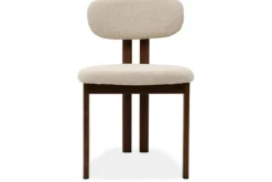 Online Eetkamerstoel Beige Walnut Lynja Eetkamerstoelen