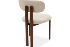 Online Eetkamerstoel Beige Walnut Lynja Eetkamerstoelen