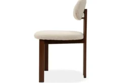 Online Eetkamerstoel Beige Walnut Lynja Eetkamerstoelen